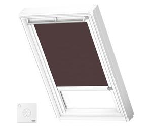 VELUX Store Occultant Solaire, Cadre Blanc, MK04, Chocolat