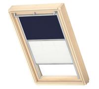 VELUX Store Original Duo Occultant Bleu Foncé, Cadre Argenté, DFD CK02