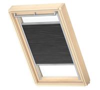 VELUX Store Original Plissé Occultant et Isolant Noir Charbon, Cadre Argenté, FHC M06