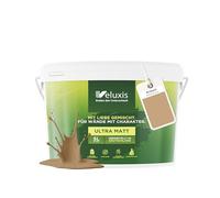 Veluxis® Peinture murale brune pour intérieur - 5 litres opacité 1, sans traces, anti-gouttes, écologique, sans COV - (Active Almond)