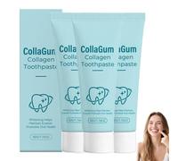 Velverdo Colla Gum Dentifrice De Renforcement Du Sourire Collagum, Velverdo Collabrush Collagen Toothpaste, Dents En Collagène,Blanchissement Dentaire Au Collagène,Dentifrice De Soin Pour Voyage (3PC)