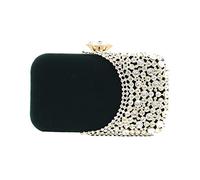 Velvet Alloy Dinner Sac Socialite Banquet Hold Sac Chain de sac pour femmes Black Dark Green Black