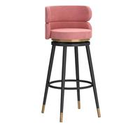 Velvet Barstool Counter High Hiight Tabourets, chaises Bar rembourrées Bistro Pub pour l'îlot Cuisine de Salle à Manger (Rose, cm 29,6 Pouces)