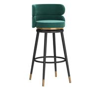 Velvet Barstool Counter High Hiight Tabourets, chaises de Bar rembourrées pour Bistro Pub for Dining Room Kitchen Island (Vert, cm 29,6 Pouces)