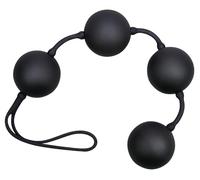 String d'amour noir avec 4 boules