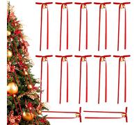 Velvet Bow Garland, Christmas Ribbon Decorations, Fireplace Red Bows, Garland with Jingle Bell and Festive Velvet Design, for Indoor Outdoor Home Holiday Party Winter Wall Fireplace Mantle Staircase