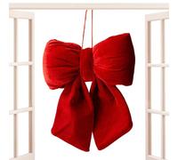 Velvet Bows for Christmas Tree - Grand Topper de décoration 3D, Accent Garland de Vacances élégant, Ornement Festif Doux | Parfait pour la fête de Mariage d'anniversaire d'automne d'hiver à la Maison