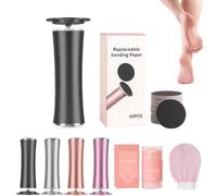 Velvet Care Pieds - Transforme et Sublime Vos Pieds, Rape Pieds Électrique, Avec 60 Tampons Glide Pour Éliminer Efficacement Et Sans Douleur Les Callosités, Pour Femmes Hommes Pédicures (Noir)