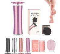 Velvet Care Pieds - Transforme et Sublime Vos Pieds, Rape Pieds Électrique, Avec 60 Tampons Glide Pour Éliminer Efficacement Et Sans Douleur Les Callosités, Pour Femmes Hommes Pédicures (Rose)