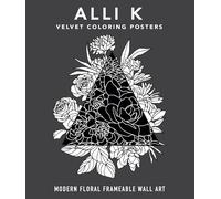 Velvet Coloring Posters: Modern Floral Frameable Wall Art
