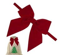 Velvet Holiday Wreath Bow Classic Pre Made Hanging Ornament Decor