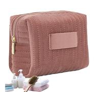 Velvet Makeup Bag,Zippered Cosmetic Bag with Large Capacity - Portable Toiletry Bag with Large Opening for Skin Care Products, Soft Cosmetic Bag for Toothbrush