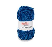 VELVET MINI de Katia en pelotes de 50 grammes et 75 mètres. (217 - Bleu moyen)