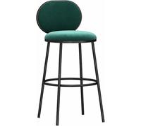 Velvet Petit-déjeuner Comprendre Hauteur CHAIRES du Bar avec Dos Jambe en métal, Livres capacité, tabourets Hauts pour îlot de Cuisine, pub (Green-1PS, 65 cm)