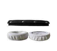 Velvet Replacement Parts for Beyerdynamic mmx300 mmx-300 Earpads Headband Earmuff Manchon en Mousse(1 Set Leather White)