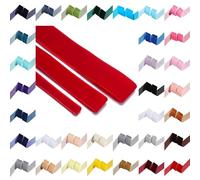 Velvet Ribbon Ruban de coupe artisanal en velours de luxe, Élégant doux et luxueux, 10mm,19mm, 25mm Ruban Nastro français,32 Couleurs. [Shell Grey - 5mts - 19mm]