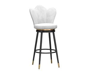 Velvet Swivel Bar tabourets Ensemble de 1/2/3/4 Hauteur HEAUVEUR HEAUCHE Barts TOULEURS avec CHABLES des Mages MÉTALES Back Black