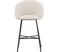 Velvet tabouret de bar blanc, noir