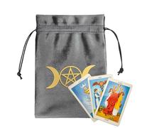 Velvet Tarot Card Holder Bag,Makeup & Jewelry Storage Pouch, Dice Organizer Bag for Tarot Cards, Jewelry, Dice, and Small Accessories, Travel-Friendly Velvet Organizer with 5.12x7.09 inches