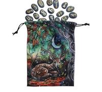 Velvet Tarot Card Sac - Pouche de Stockage à Cordon à imprimé Animal | Poche colorée à Double Face pour dés, Cristaux, Bijoux, Mini-Cartes, Sac Cadeau pour Les Voyages, Outils d' ou Essentiels de