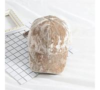 Velvet Women's Baseball Cap Back Button Cap Winter Solid Color Casual Women's Baseball Cap