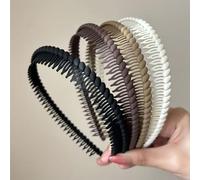 VelvetGlow Bandeaux avec dents pour femmes antidérapants, serre-tête en plastique avec dents, serre-tête pour cheveux féminins, bandeaux confortables pour femmes et filles, 4 pièces