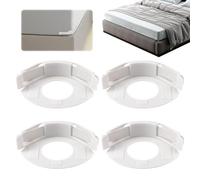 VelvetGlow Bettlakenspanner, Bettlaken Halter und Eckschlösser für sicheres Bettwaren, Bettaccessoires für König/Königin - Lakenorganizer & Bettklammern (Blanc)