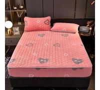 VELVETLUX Lot de 2 draps-housses en peluche d'hiver de 140 x 200 cm avec 2 taies d'oreiller de 50 x 75 cm - Polaire douillette et moelleuse - Rose, 140 x 200 cm