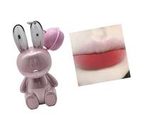 Velvets - Rouge à lèvres liquide mat - Lapins - Glaze - 2 en 1 - Porte-clés - Imperméable - Anti-taches - Sans colle - Argile