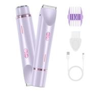 Velvissa Silksnip Hair Trimmer, 2-in-1 Hair Trimmer, Waterproof 2 in 1 Wet & Dry Bikini Trimmers for Face, Body (Purple)