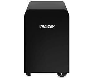 Velway Housse Barbecue, Bâche de Protection Résistante de 210D Oxford BBQ à Gaz, Couverture de Grill Imperméable Anti-Vent/UV/Eau/Poussière/Pluie/Neige/Soleil, 76x66x110cm Noir