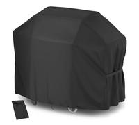 Velway Housse Barbecue Exterieur 132x68x109cm - Bâche Barbecue de 210D Oxford Protection BBQ à Gaz - Couverture de Grill Anti-Vent/Anti-UV/Anti-l'eau/Anti-l'Humidité/Antipoussière - Noir