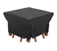 Velway Housse de protection pour meubles de patio d'extérieur - Housse imperméable pour table de patio - 127 x 127 x 73 cm (L x l x H) - Tissu Oxford résistant aux déchirures - Avec sac de transport à
