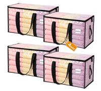 Velway Lot de 4 Sac Déménagement 95L Transparent