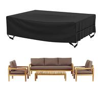 Velway Patio Furniture Cover Outdoor Waterproof Rectangular Patio Table Chair Sofa Set Cover, 108" Lx82 Wx28 H, All Weather Oxford Tear-Resistant Material with Zipper Carrying Bag Windproof Buckles