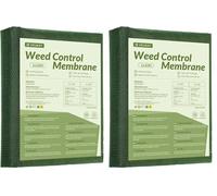 Velway Toile de Paillage 1x10M Non-Tissé - Geotextile de Paillage Respirante Contre Les Mauvais Herbes en 80g/m² Tissu Perméable à l'eau - Résiste Rayons UV Anti Repousse (Lot de 2)