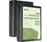 Velway Toile de Paillage 1x25M - Geotextile de Paillage Contre Les Mauvais Herbes en 100g/m² Fibres de Polypropylène Tissées Perméable à l'eau, Résiste Rayons UV, Anti Repousse - 2 Pièces 1x12,5M