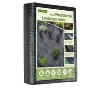 Velway Toile de Paillage 2x10M - Geotextile de Paillage Contre Les Mauvais Herbes en 100g/m² Fibres de Polypropylène Tissées Perméable à l'eau, Résiste Rayons UV, Anti Repousse