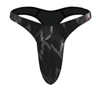 VemeFufu Homme String Sexy Thong Tanga Slips Brillant Cuir Verni Taille Basse Lingerie sous-vêtement Respirant Confortable G-String T-Back Thong Briefs Masculine Culott Underwear