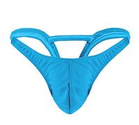 VemeFufu Homme Suspensoir Jockstrap String Thong Support Lingerie Sexy Strings Slip Respirant Confortable sous-vêtements Tanga Thong G-String pour Hommes Bleu
