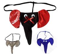 VemeFufu Hommes Strings Longue U Bulge Poche Taille Unique Couleur Rouge Oreille (A-DaXiang-HongEr)