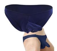 VemeFufu String sexy pour homme Slips string en fil amusant Bikini sous-vêtement avec nez d'éléphant taille basse Mankini Style animal Lingerie masculine Bleu foncé, 1 pack B. Bleu foncé, taille