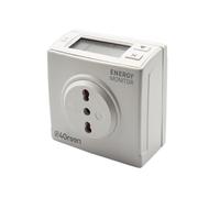 VEMER 4GREEN VE798600 ENERGY MONITOR - Compteur d'énergie électrique à fiche, compteur de consommation électrique avec prise italienne, idéal pour surveiller la consommation d'appareils ménagers,