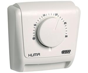 VEMER VE019600 KLIMA 3 - Thermostat Mécanique d’Ambiance Mural pour Chauffage et Climatisation, Technologie à Membrane, Blanc