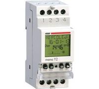 VEMER VE342200 MEMO Y2 - Minuterie Horaire Numérique avec Interface NFC, Programmation Journalière, Hebdomadaire, Mensuelle ou Annuelle, Installation sur Rail DIN, 2 Canaux, Blanc