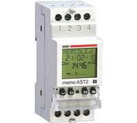 VEMER VE343000 MEMO AST2 - Minuterie Crépusculaire Astronomique, Interrupteur avec Interface NFC, Installation sur rail DIN, 2 Canaux, Blanc