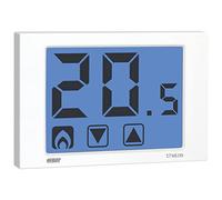 VEMER VE432100 THALOS Thermostat Mural à écran Tactile avec Affichage LCD et Alimentation par Pile, Blanc