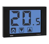VEMER VE433900 THALOS - Thermostat Mural à écran Tactile avec Affichage LCD et Alimentation par Pile, Noir