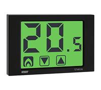 VEMER VE435400 THALOS - Thermostat Mural à écran Tactile avec Affichage LCD et Alimentation 230V, Noir