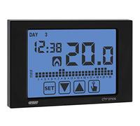 VEMER VE452900 CHRONOS - Thermostat de Chauffage Tactile à écran Mural, Alimentation à Piles, Noir